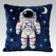 Space Astronaut Embroidered Pillow - Starry Sky Themed Bedroom Cushion