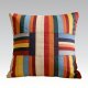 Striped Patchwork Quilted Pillow - Retro Boho Sofa Cushion